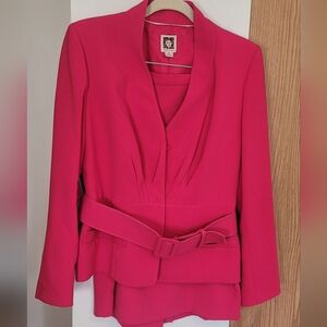 Anne Klein Pink Suit with Belt